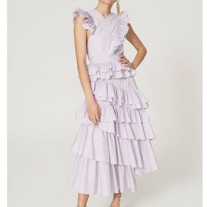 Ulla Johnson Ruffled Midi Dress (Size 6)